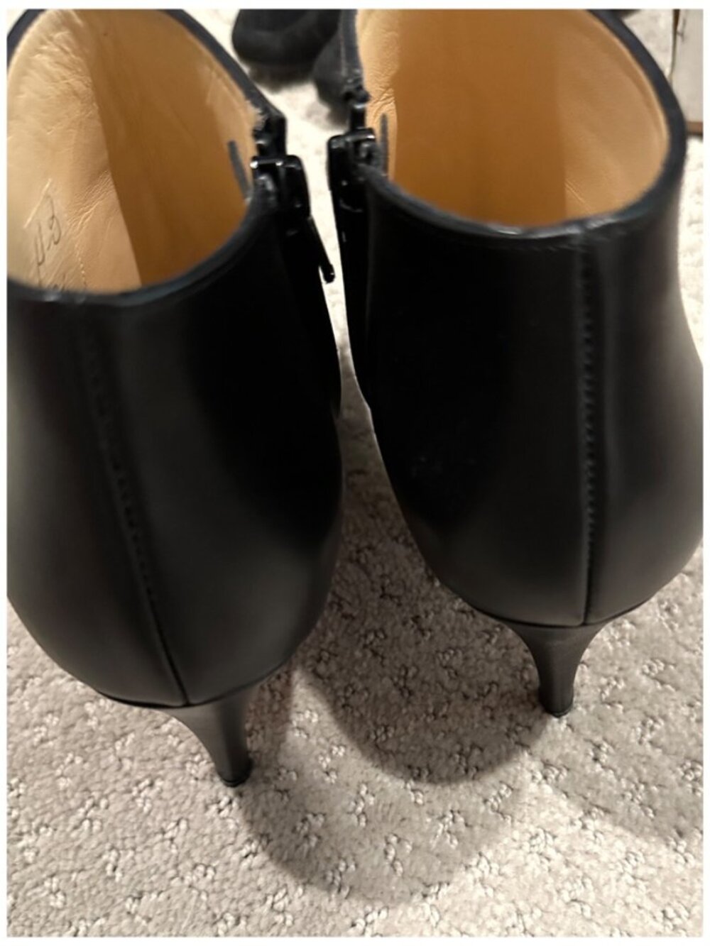 Christian Louboutin Belle Leather Red-Sole Ankle Booties Black Classic - Picture 4 of 9